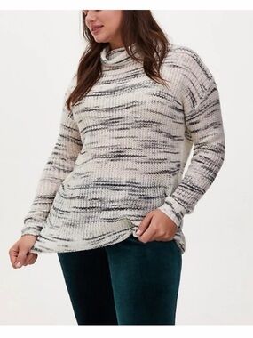 Torrid Ivory Space Dye Turtleneck Sweater Women’s Plus size 3X NWT 22 - 24